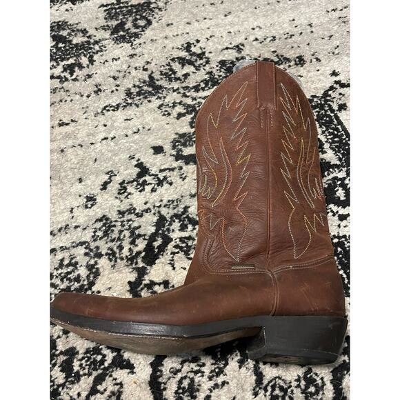 CHAPARRO COLUMBIA S.A. Western Cowboy Boots Hand Crafted Brown Men\'s Size 43